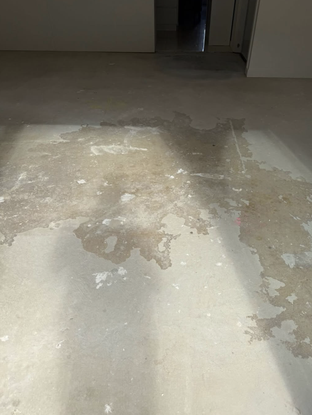 Slab prepared and levelled before new flooring