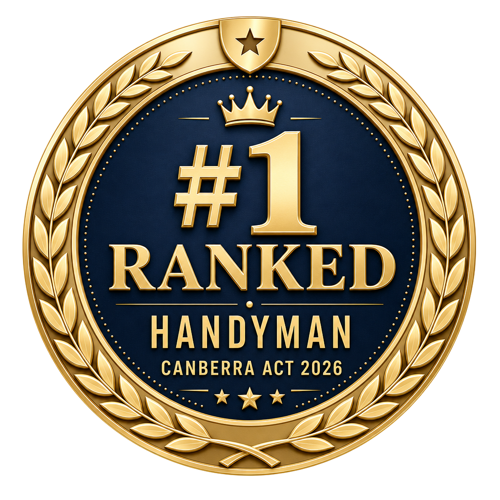 #1 ranked handyman in Canberra ACT 2026 award badge